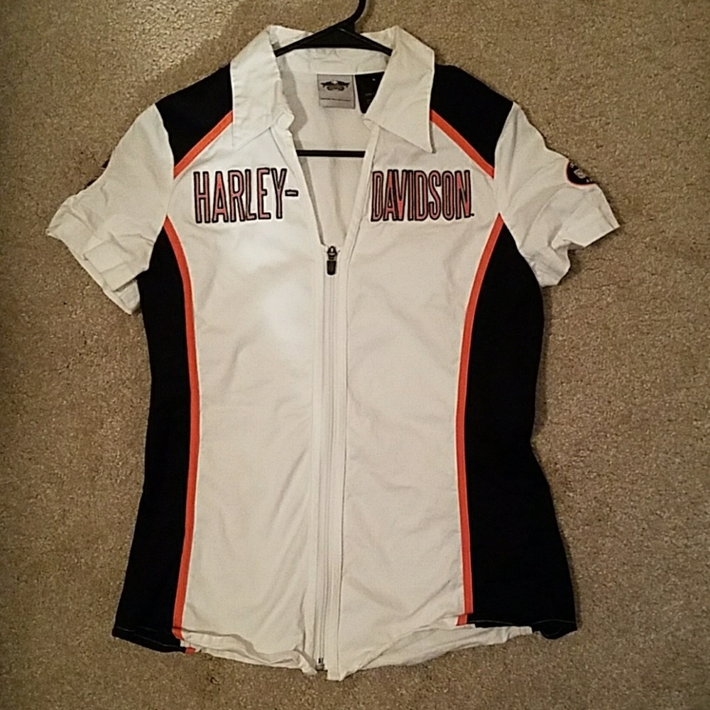 Harley Davidson Zip up shirt